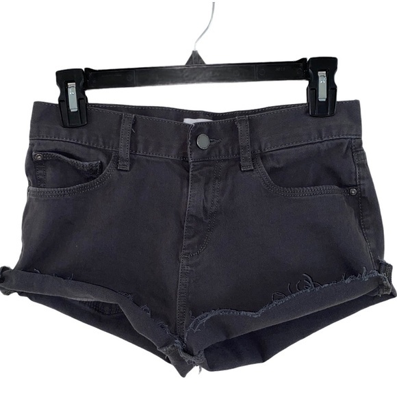 DL1961 Mid Rise Super Soft Dark Grey Jean Shorts - Picture 2 of 13